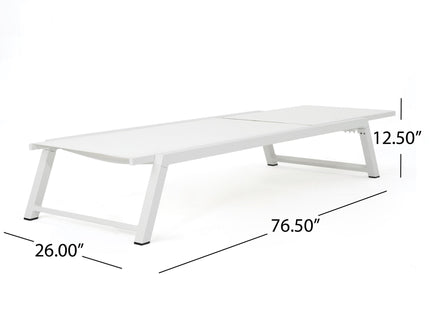 Myers - Chaise Lounge - White