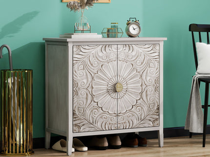 2 Door Cabinet, Suitable For Bedroom - Light Gray