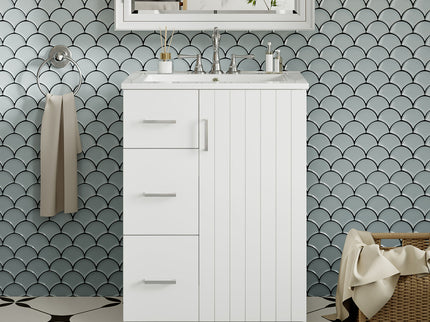 Bathroom Vanity With Under Mount Sink, 2 Drawers And Soft Closing Door