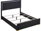 Black / 5 Pc. Bed, Nightstand, Chest, Dresser, Mirror / Queen
