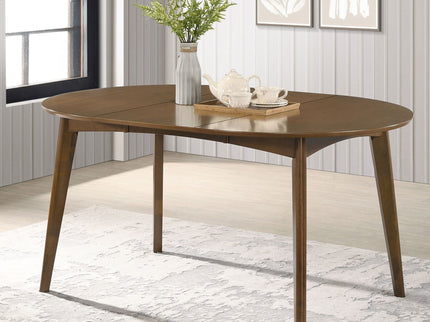 Thomson - Oval Dining Table With Removable Leaf - Walnut