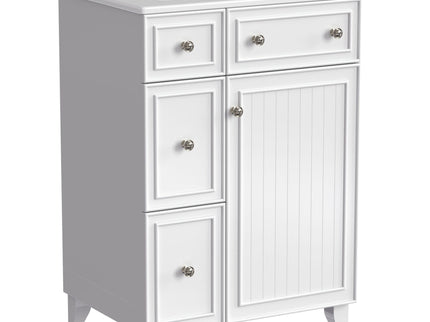 Transitional Style Bathroom Vanity Cabinet With Ceramic Sink