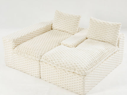 Modular Sofa, Convertible Twin Seat With Chaise Lounge