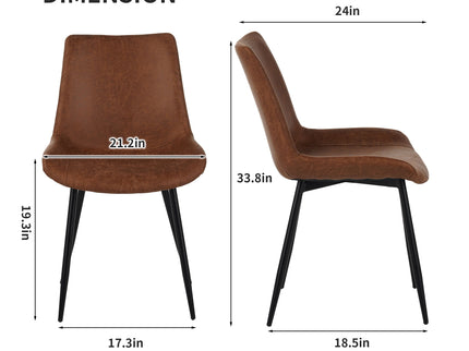 Dining Chairs (Set of 4) - Brown