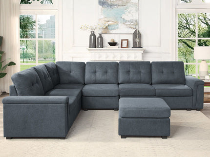 Isla - Fabric Sectional Sofa With Ottoman