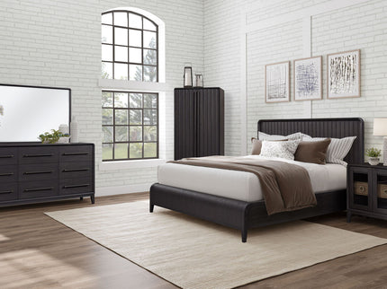 Waterfall Panel Bed & Design Elements