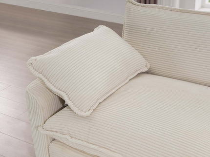 Classic Modern Comfortable Single Chair Deep Seat Sofa With Footstool