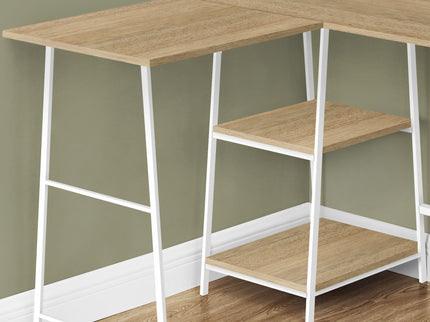 Computer Desk, Home Office, Corner, Storage Shelves, L Shape, Work, Laptop, Contemporary, Modern - Base