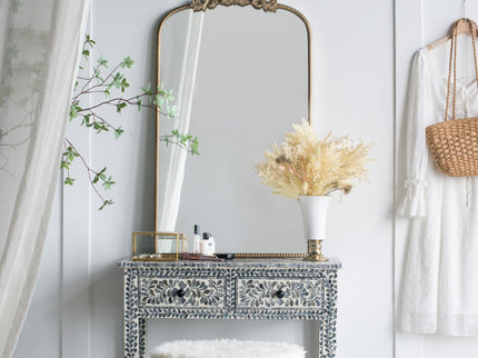 Arch Mirror, Baroque Inspired Wall Decor For Bathroom, Bedroom, Living Room