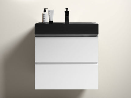 Alice - Bathroom Vanity With Large Storage, Sink Wall Mounted Floating Bathroom Vanity For Modern Bathroom, One-Piece Sink Basin Without Drain And Faucet