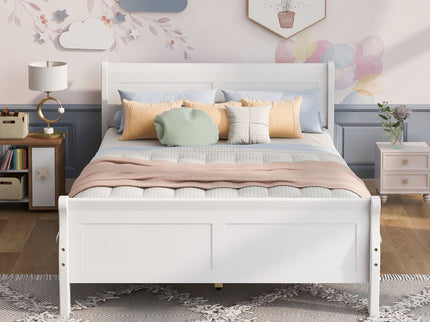 Platform Bed Frame Mattress Foundation Sleigh Bed With Headboard / Footboard / Wood Slat Suppor