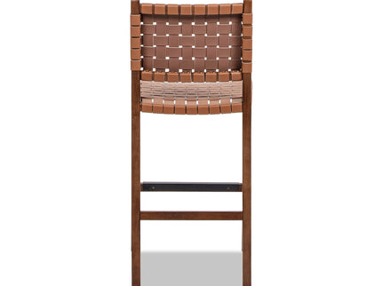 Andre - Counter Stool With Back - Pecan Brown
