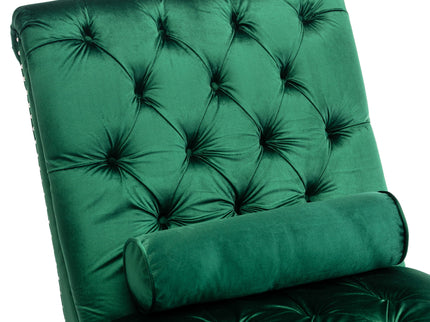 Chaise Lounge Indoor, Button Tufted Upholstered Chaise Lounge Chair With Pillow