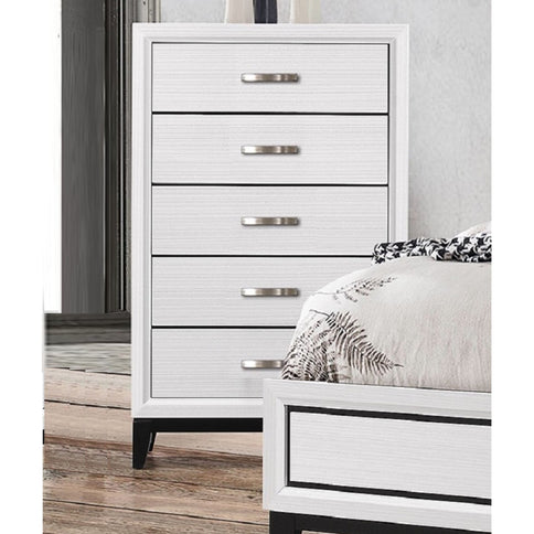 Contemporary 5 Drawer Tall Chest