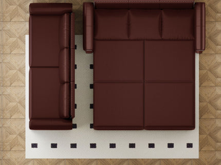 3 In 1 Convertible Sleeper Sofa With Nailhead Trim & Rolled Arm