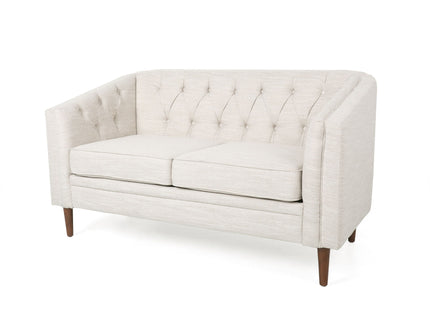 Sophisticated Loveseat With Diamond Stitched Detailing