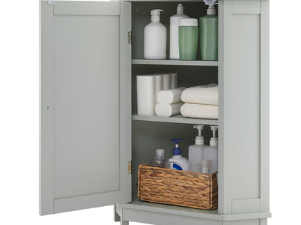 Bathroom Cabinet Triangle Corner Storage Cabinet With Adjustable Shelf Modern Style