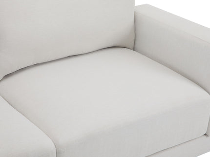Modern Square Arm Sofa With Soft Fabric Upholstery, Deep Cushions
