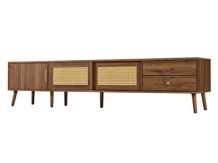 TV Stand With Storage Cabinets - Natural