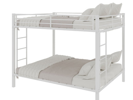 Bunk Bed For Kids, Convertible Frame With Ladders & Guardrail