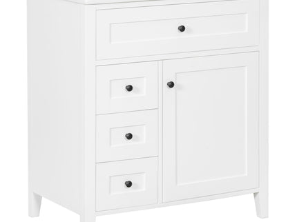 Modern Bathroom Vanity With Sink, 3 Drawers And Adjustable Shelf