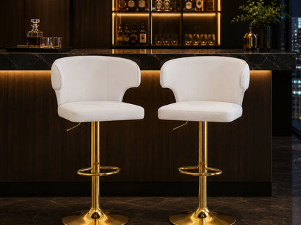 Adjustable Swivel Bar Chair With High Back Support