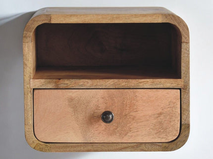 Curved Upper Slot Floating Nightstand