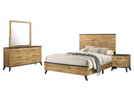 Georgina - 4 Piece Queen Bedroom Set With Trim - Natural