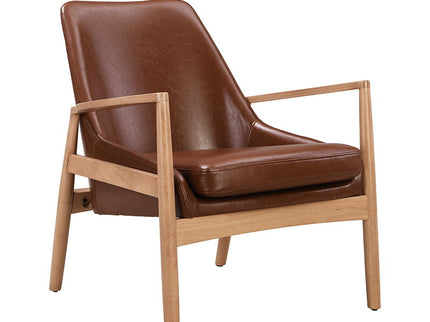 Mid-Century Modern Accent Armchair With High Back