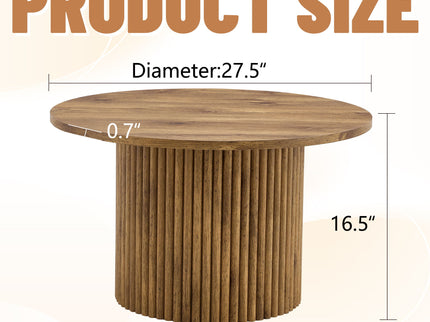 Modern Circular Coffee Table Cylindrical Design