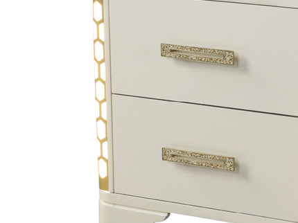 Jasmine - Nightstand With Side LED Lightning - Beige