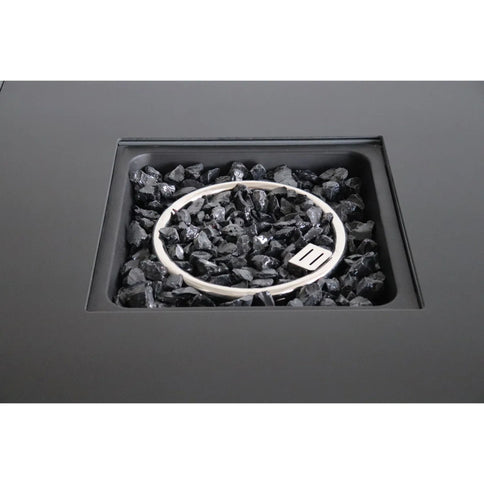 Durable Construction Outdoor Fire Pit Table With Lid - Gray