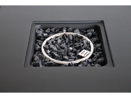 Outdoor Fire Pit Table With Lid High-Quality Materials - Gray