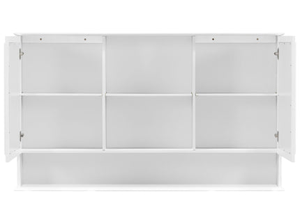 Double Sink Bathroom Vanity Set With Wall Mount Mirror Cabinet