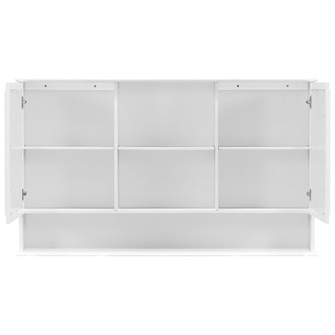 Double Sink Bathroom Vanity Set With Wall Mount Mirror Cabinet
