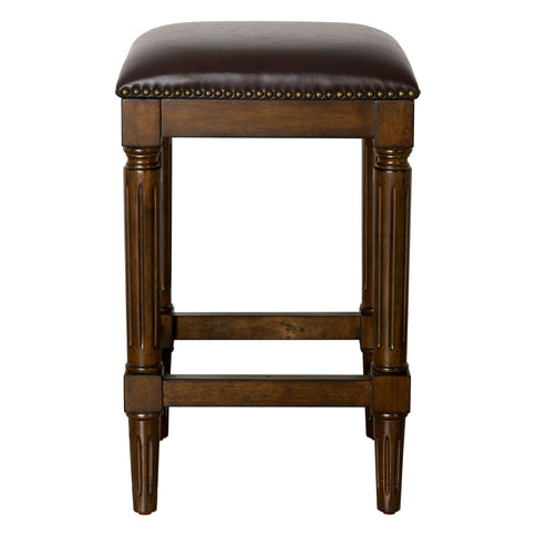 Square Stool With Upholstered Seat