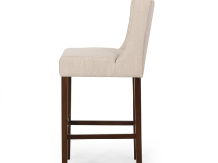 Solstara - Upholstered Dining Barstool With Button Tufted And Wing Back
