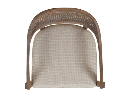 Americana - Mid-Century Modern Cane Back Dining Chair Textured Weave - Taupe Beige