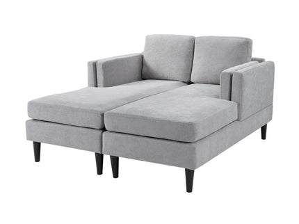 Chaise Lounge Sofa Bed With Dual Layer Armrests For Living Room