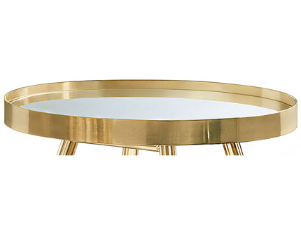 Lymon - Round Top End Table - Gold