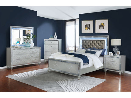 Arabesque - 5 Drawer Bedroom Chest - Silver