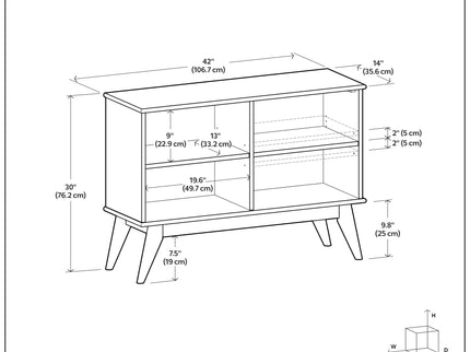 Draper - Handcrafted Low Bookcase