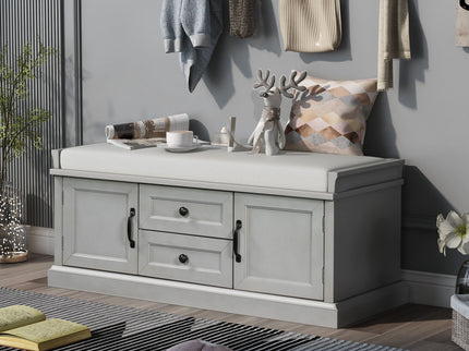 Hearth & Haven Daisy - Storage Bench With 2 Drawers And 2 Cabinets