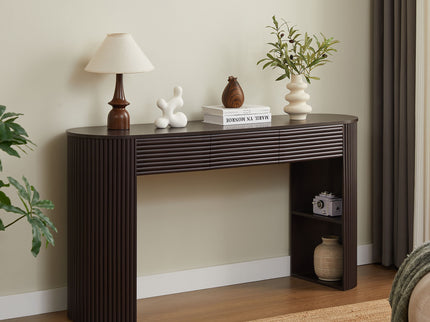 Retro Console Table With Storage, 3 Drawers