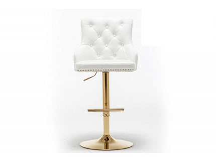 Adjustable Swivel Bar Stool With Nailhead Trim (Set of 2)