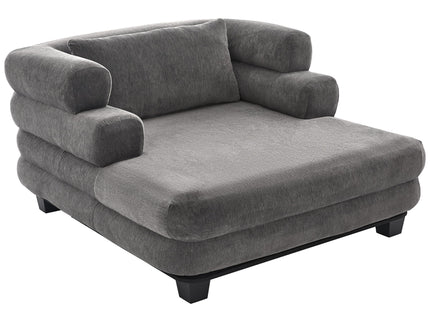 Oversized Chaise Lounge Sofa Bed With Deep Seat And Layered Armrests