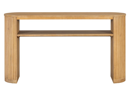 Console Table With Fluted Legs, Open Shelf