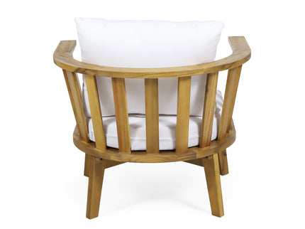Patio Furniture Set, Outdoor Acacia Wood Patio Club Chair With Table