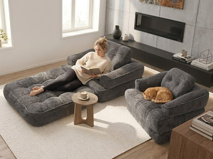 Convertible 2 In 1 Armrest Sofa For Bedroom
