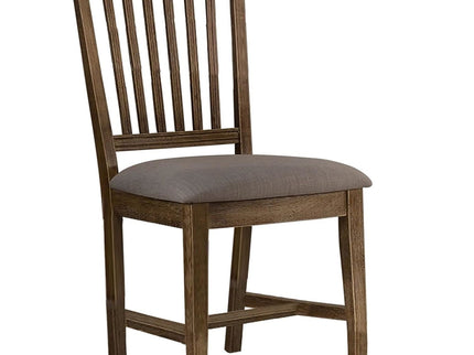 Open Slat Back Kitchen Side Chair (Set of 2) - Brown Oak
